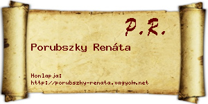 Porubszky Renáta névjegykártya