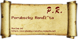 Porubszky Renáta névjegykártya