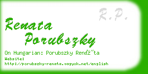 renata porubszky business card